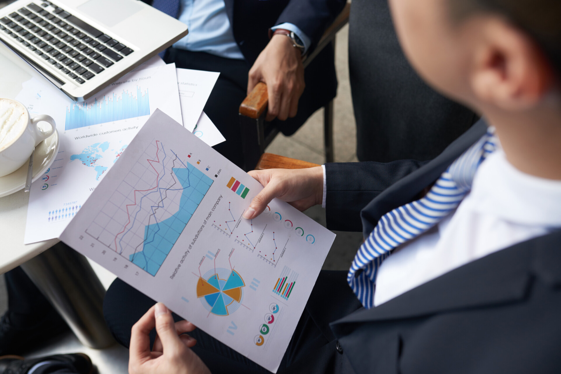 businessman with report